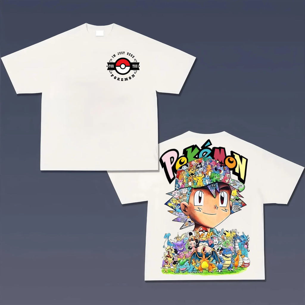 PKM-Unisex Anime Inspired Vintage T-Shirt
