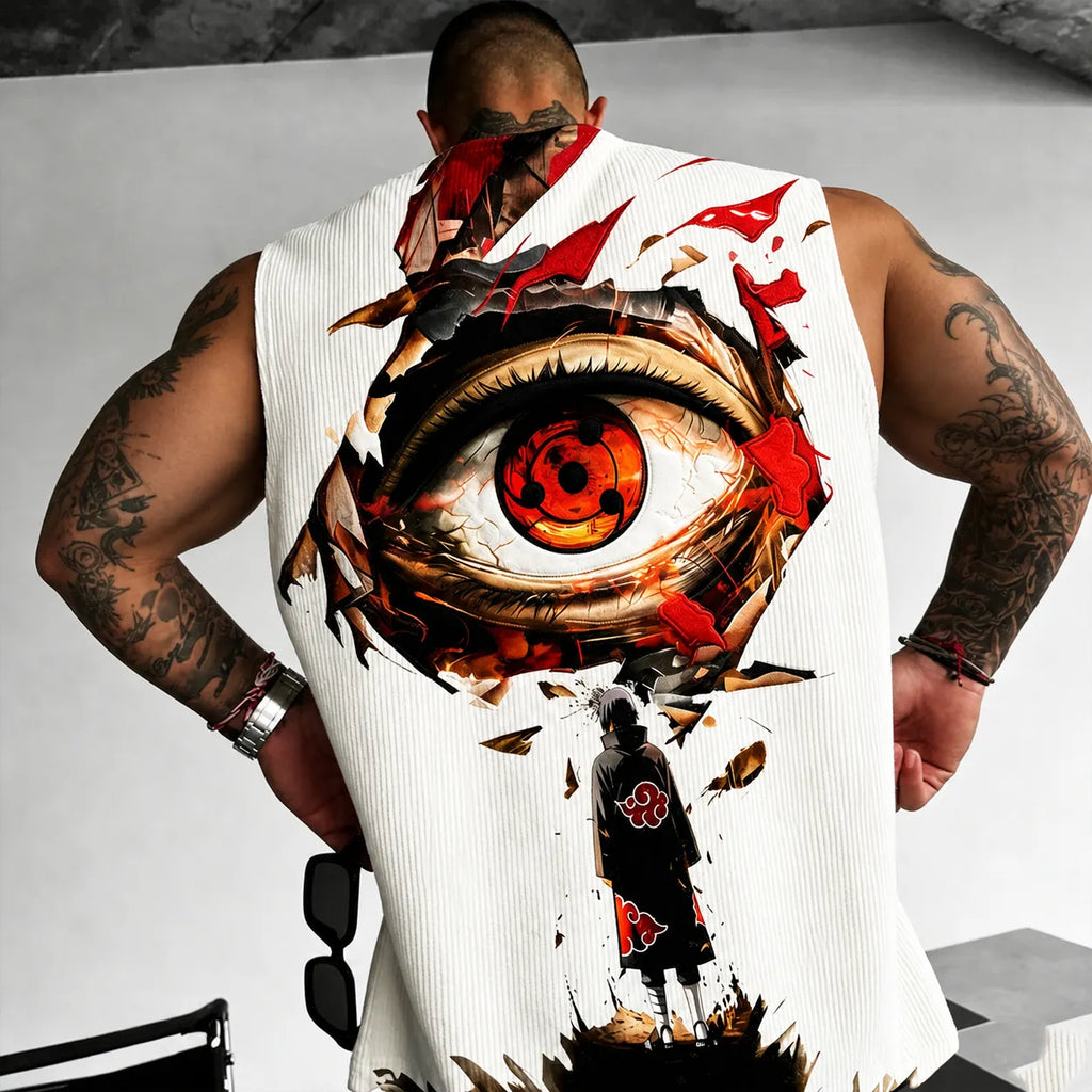 NINDO Unisex Anime-Style Retro Corduroy Tank Top
