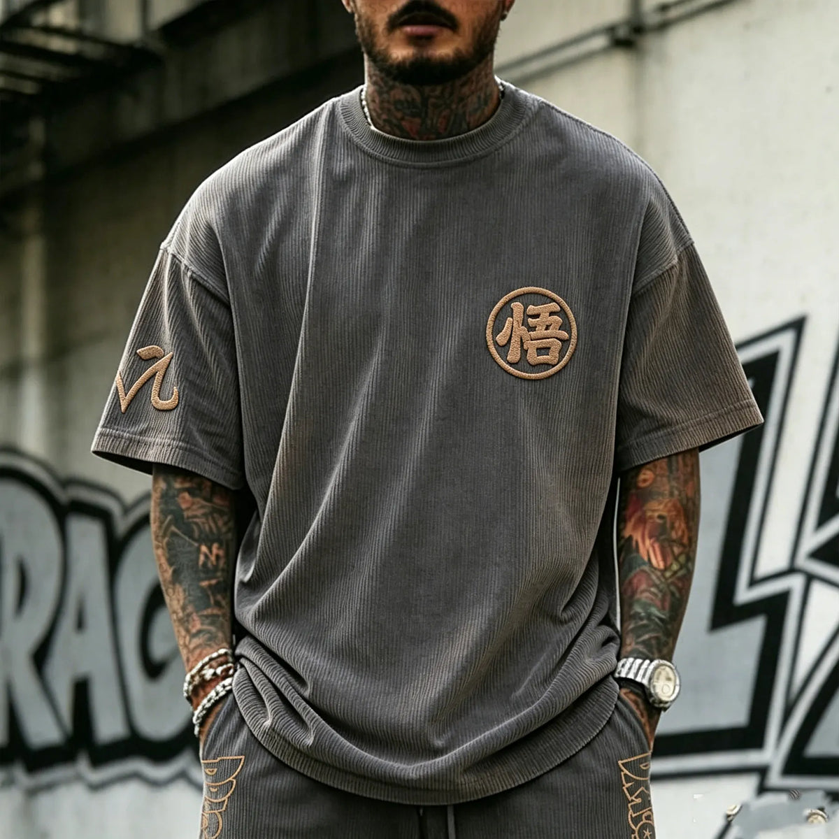 Dragon Ball Unisex Anime Inspired Vintage Corduroy T-Shirt