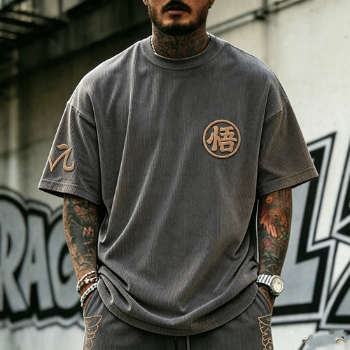 Dragon Ball Unisex Anime Inspired Vintage Corduroy T-Shirt