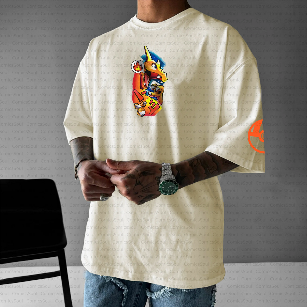 PKM-Unisex Anime Inspired Vintage T-Shirt