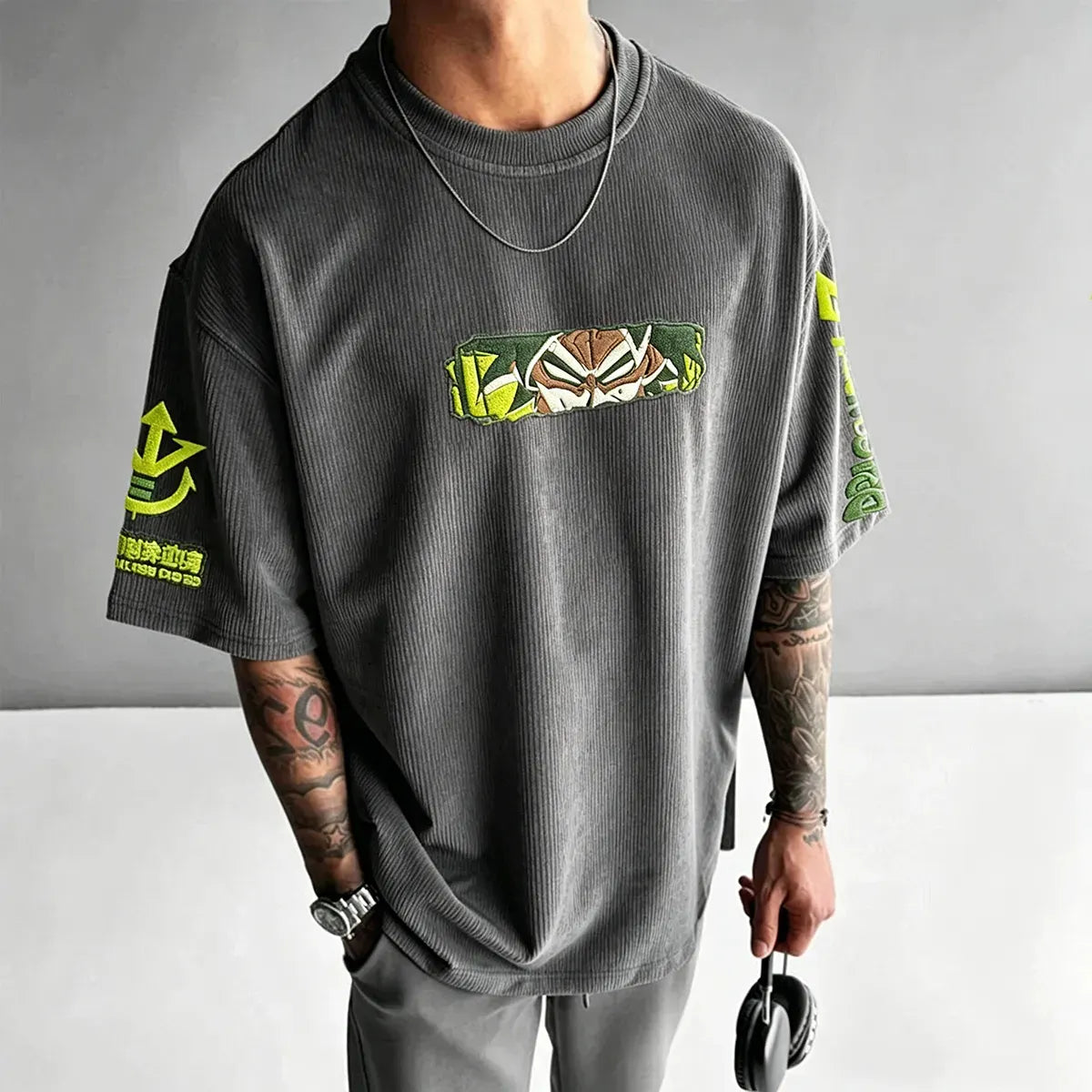 Dragon Ball Unisex Anime Inspired Vintage Corduroy T-Shirt