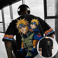 NINDO Unisex Anime-Style Retro Corduroy Oversized T-Shirt