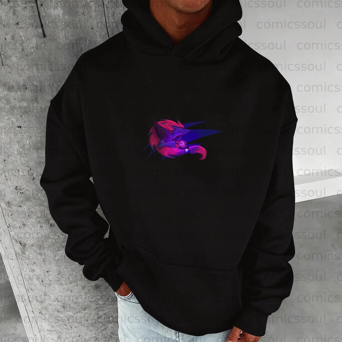 PKM-Unisex Anime Graphic Streetwear Vintage Hoodie