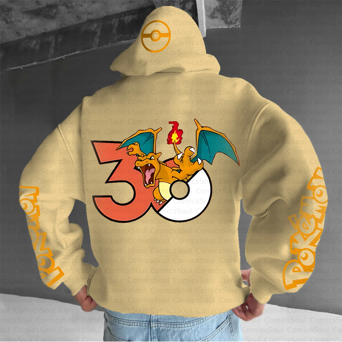 PKM-Unisex Anime Inspired Vintage Plush Hoodie