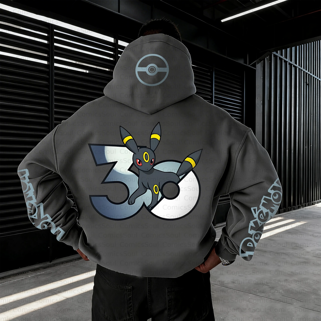 PKM-Unisex Anime Inspired Vintage Plush Hoodie