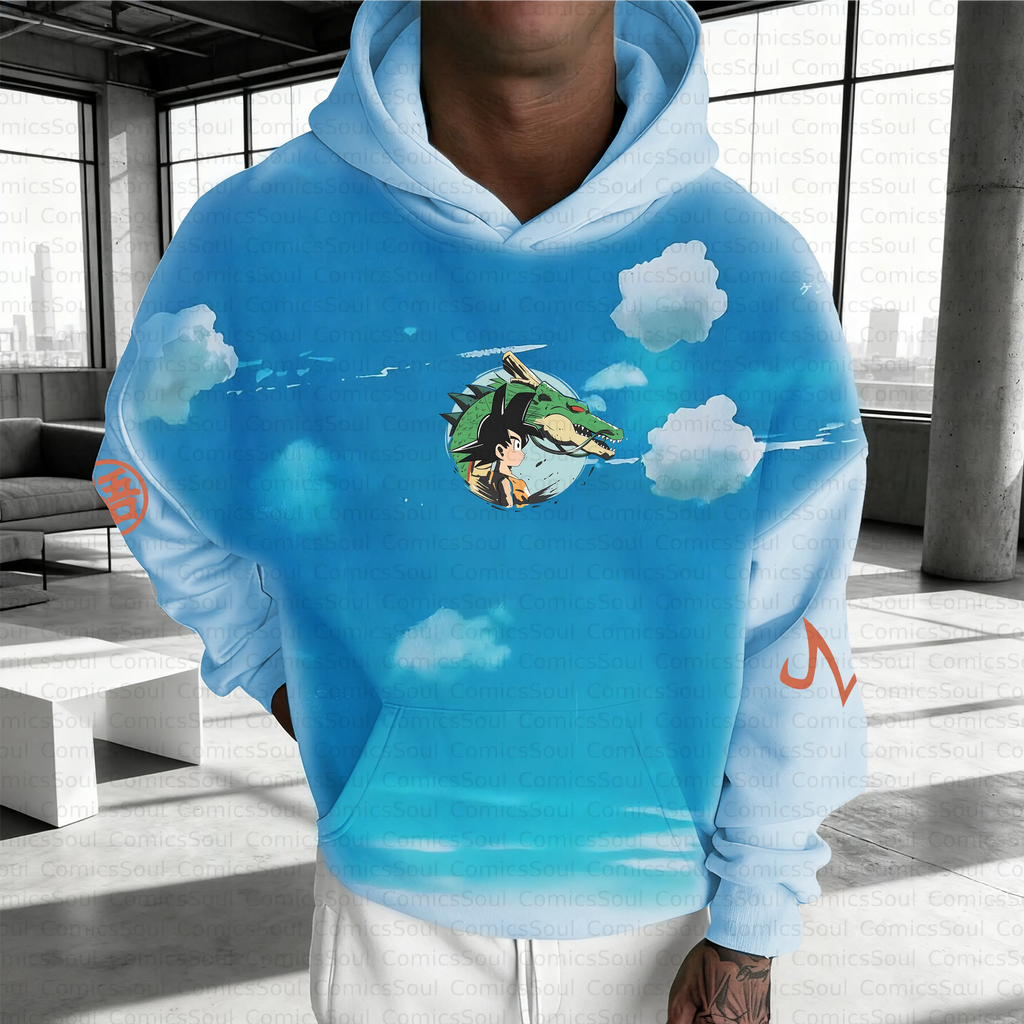 PKM-Unisex Anime Inspired Vintage Plush Hoodie