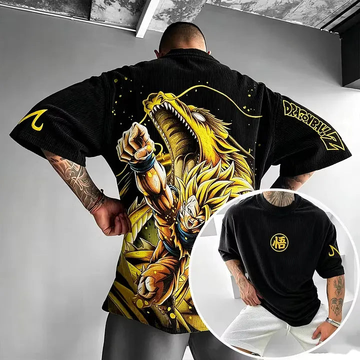 Dragon Ball Unisex Anime Inspired Vintage Corduroy T-Shirt