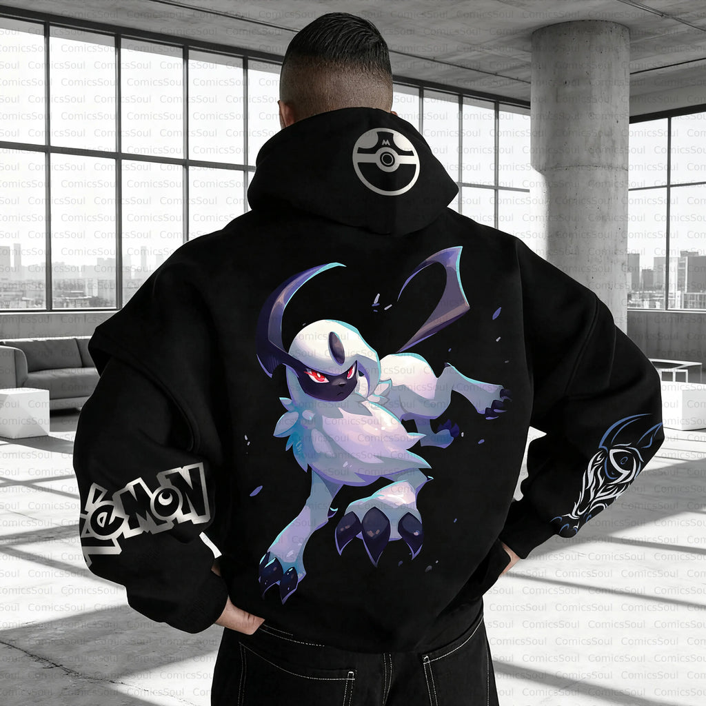 PKM-Unisex Anime Inspired Vintage Plush Hoodie
