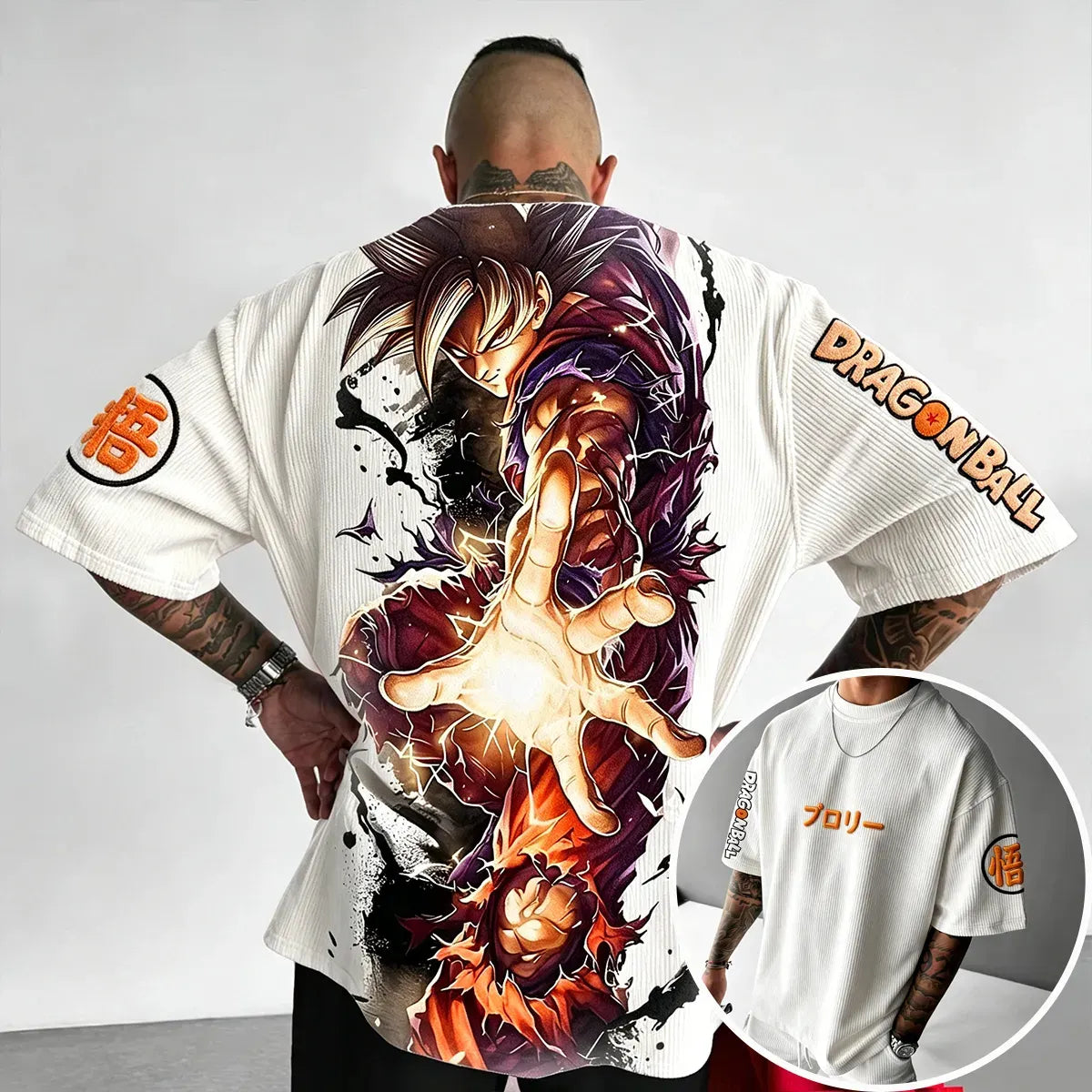 Dragon Ball Unisex Anime Inspired Vintage Corduroy T-Shirt