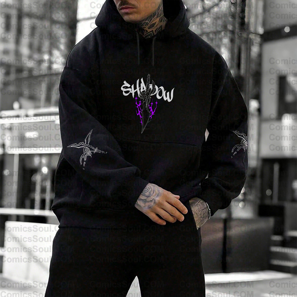 SL-Unisex Anime Graphic Streetwear Wintage Plush Hoodie