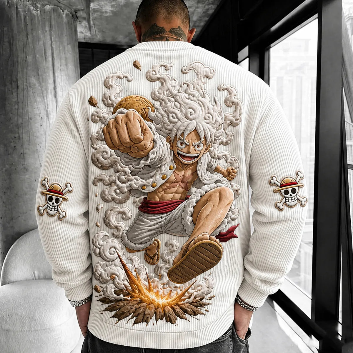 One Piece Unisex Anime-print Crewneck Sweatshirt