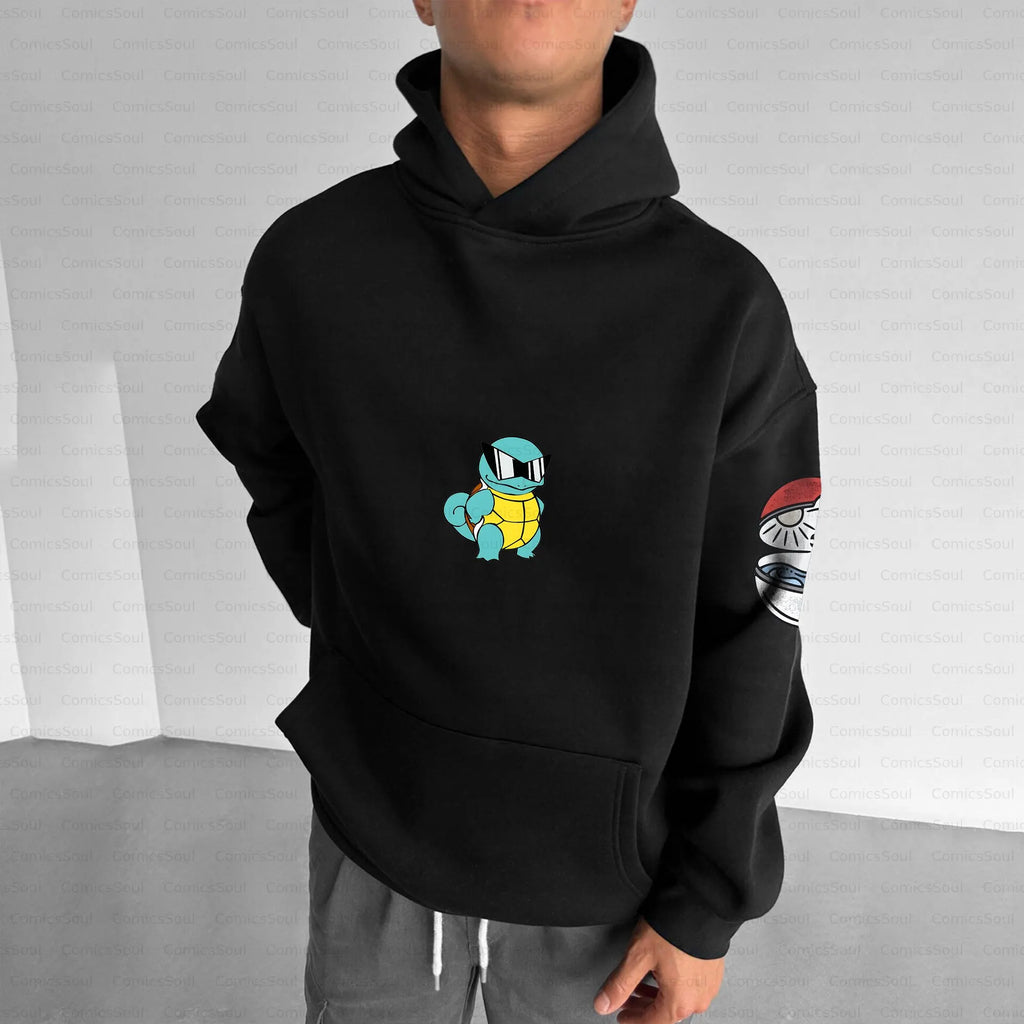 PKM-PKM-Unisex Anime Inspired Vintage Plush Hoodie