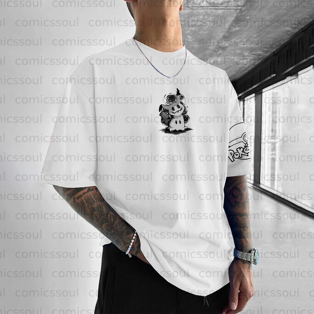 PKM-Unisex Anime Inspired Vintage T-Shirt