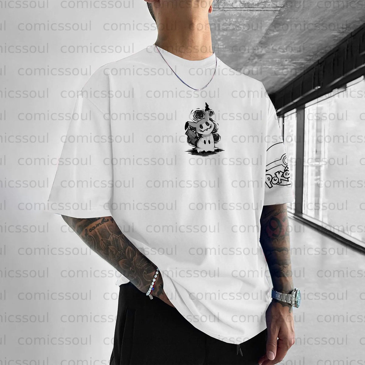 PKM-Unisex Anime Inspired Vintage T-Shirt
