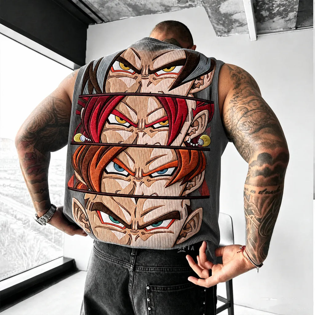 Dragon Ball Unisex Anime-Style Retro Corduroy Tank Top