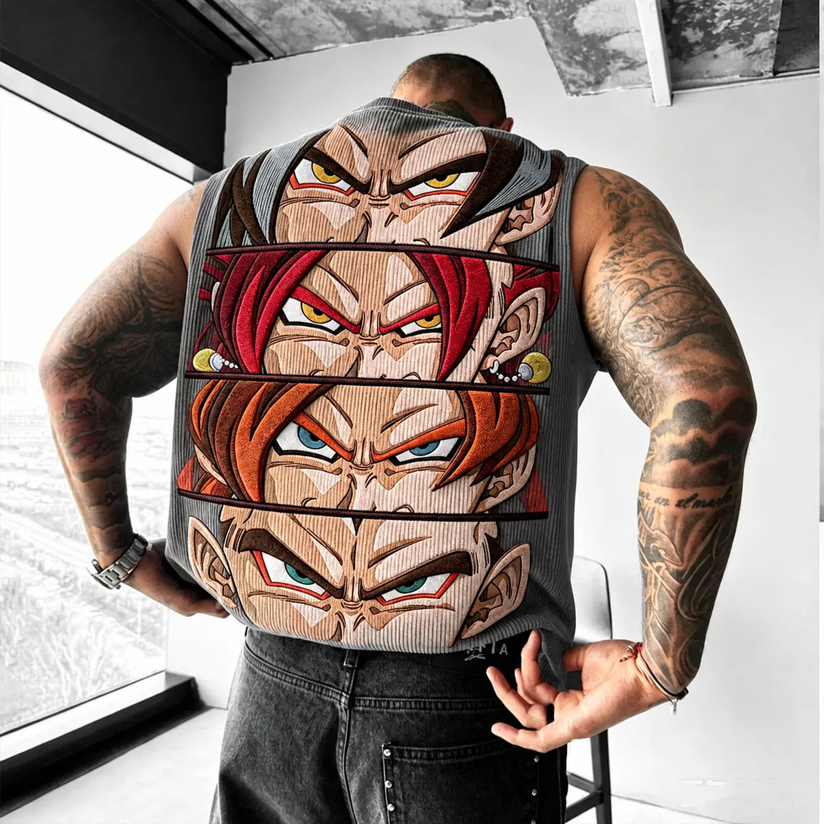 Dragon Ball Unisex Anime-Style Retro Corduroy Tank Top