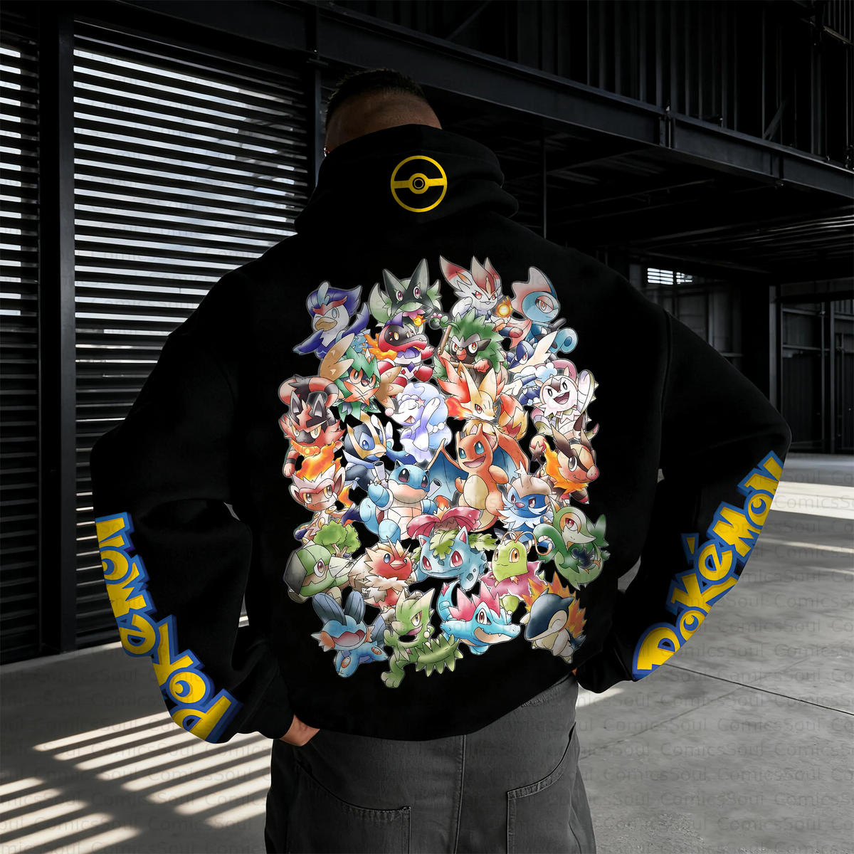 PKM-Unisex Anime Inspired Vintage Plush Hoodie
