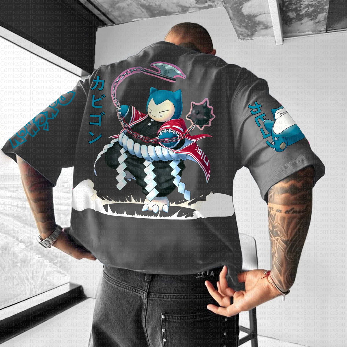 PKM-Unisex  Anime Inspired Vintage T-Shirt