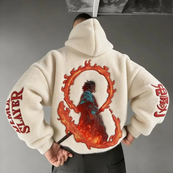 KNY Men Color-blocked Plush Hoodie