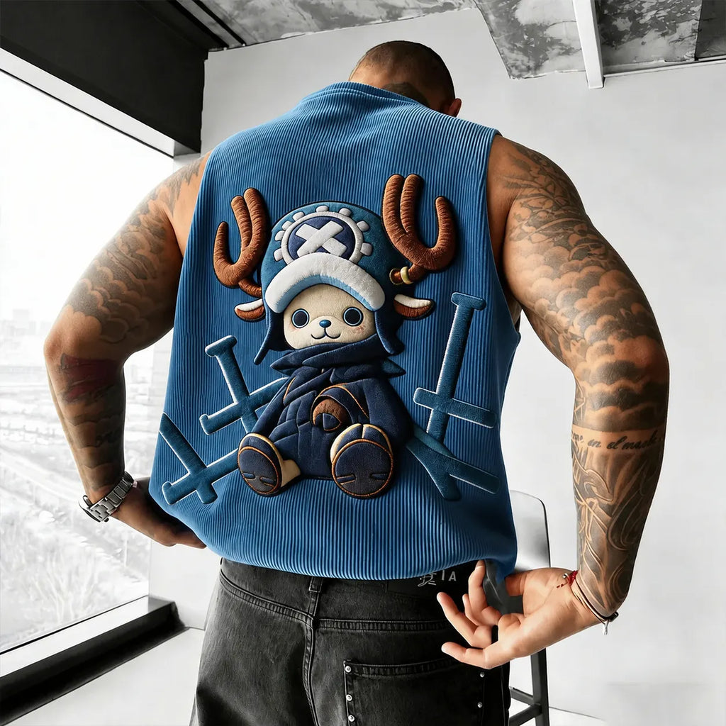 One Piece Unisex Anime-Style Retro Corduroy Tank Top