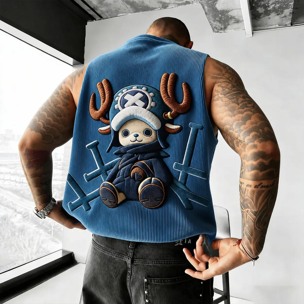 One Piece Unisex Anime-Style Retro Corduroy Tank Top