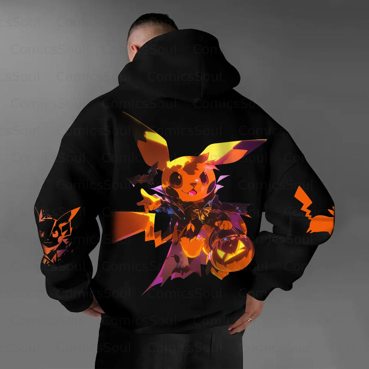 PKM-Unisex Halloween Anime Graphic Streetwear Vintage Hoodie