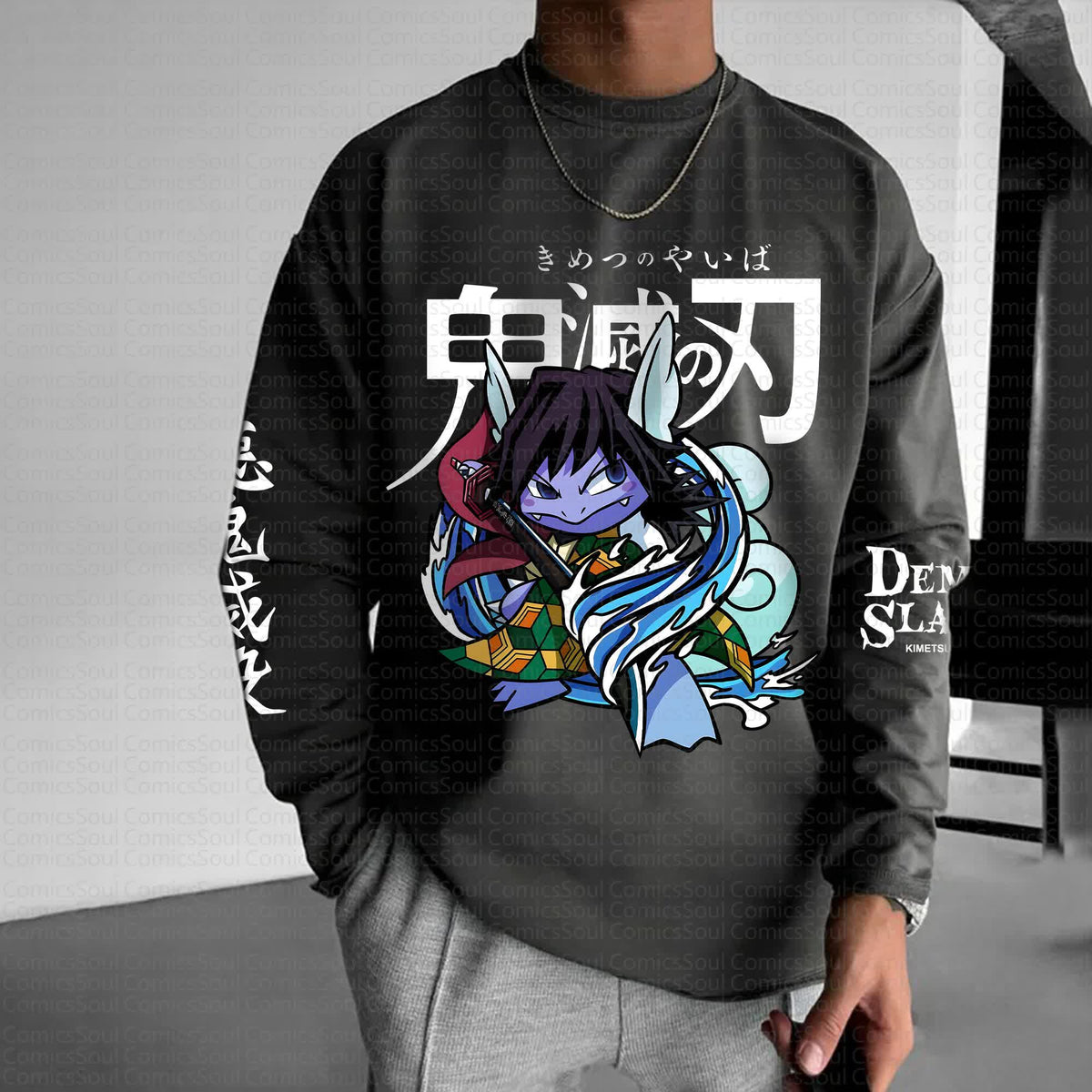 PKM-Unisex Anime Graphic Streetwear Vintage Long-Sleeved T-shirt