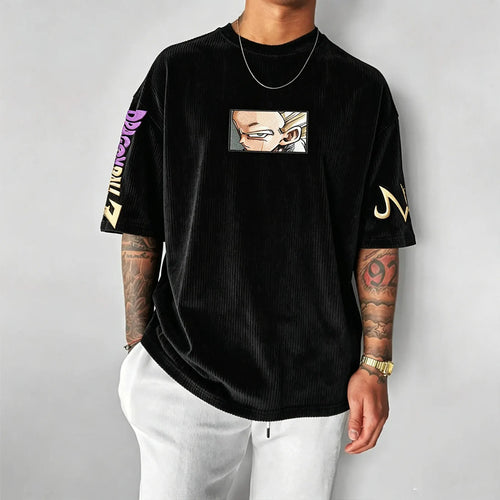 Dragon Ball Unisex Anime Inspired Vintage Corduroy T-Shirt