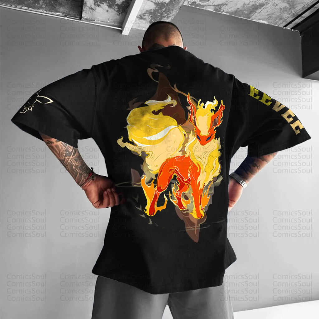 PKM-Unisex Anime Inspired Vintage T-Shirt