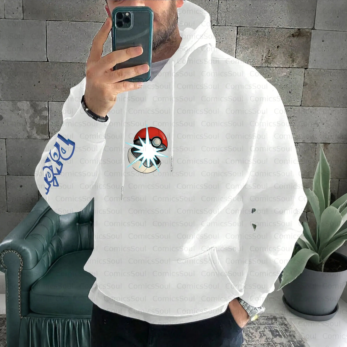 PKM-Unisex Anime Inspired Vintage Plush Hoodie