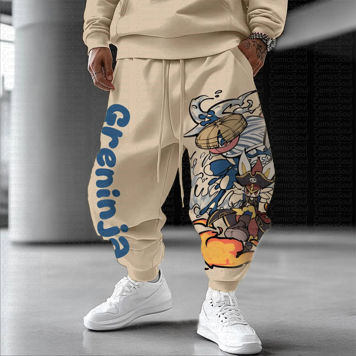PKM-Unisex Anime Inspired Vintage Pants