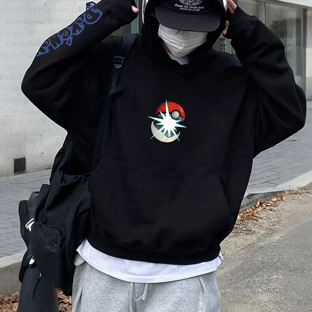 PKM-Unisex Anime Inspired Vintage Plush Hoodie