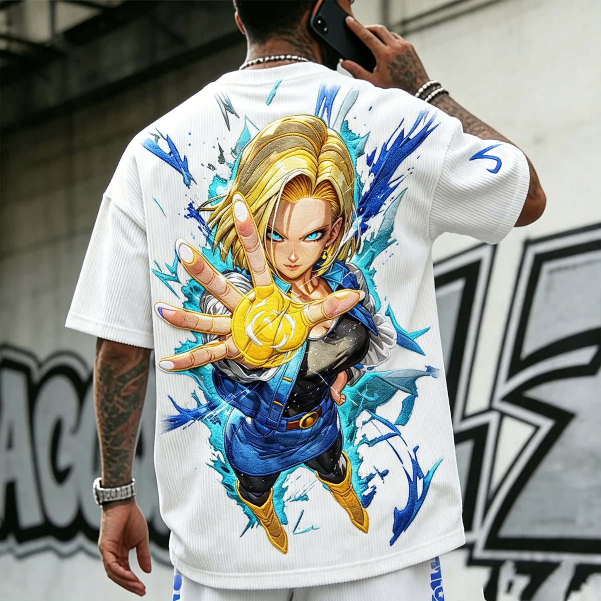 Dragon Ball Unisex Anime Inspired Vintage Corduroy T-Shirt