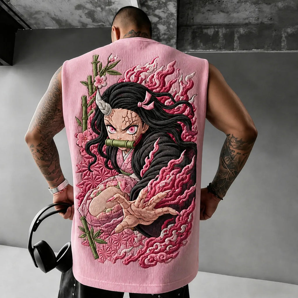 KNY Unisex Anime-print Tank Top