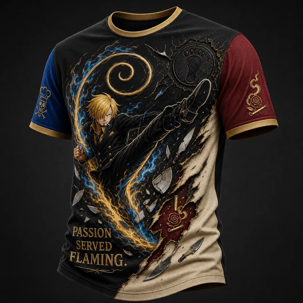 One Piece Pirate Crew Graphic Crew-Neck T-Shirt