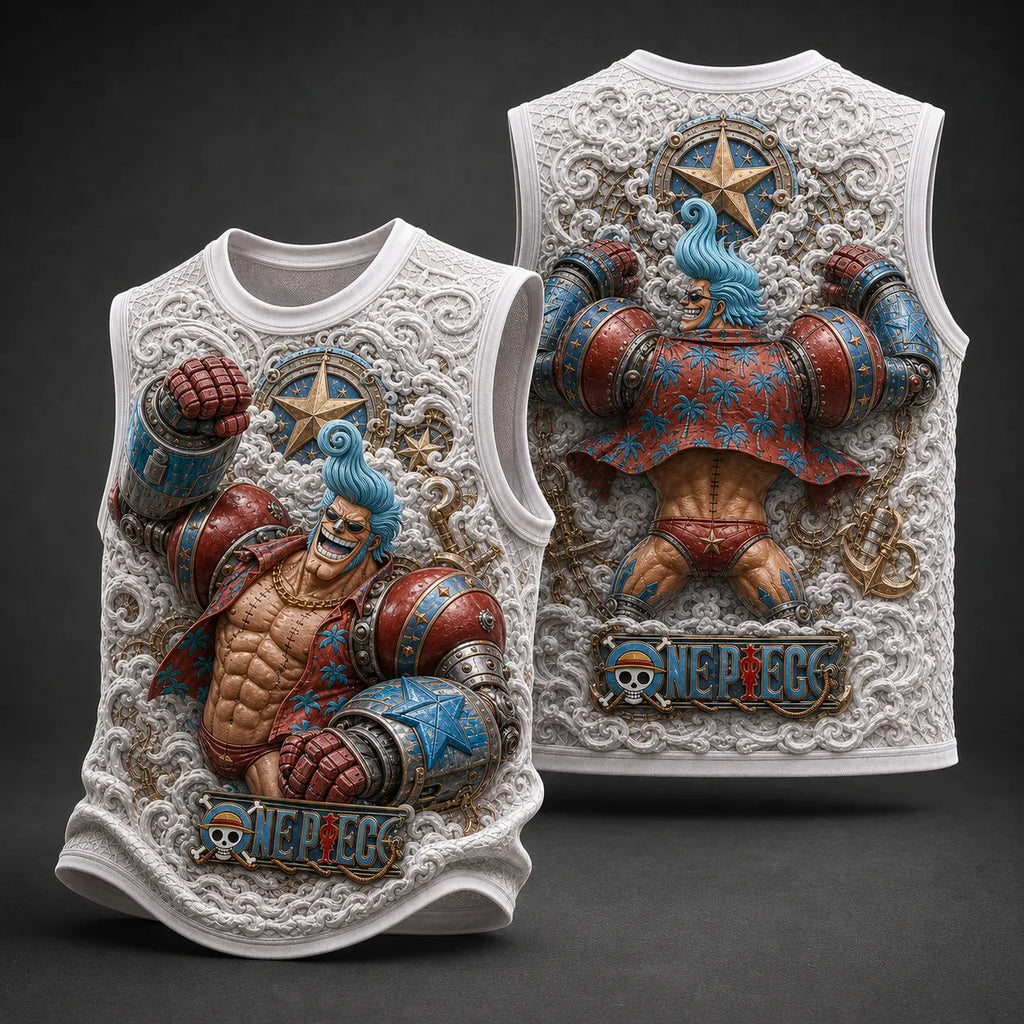 One Piece Pirate Crew Graphic Crew-Neck Tank Top