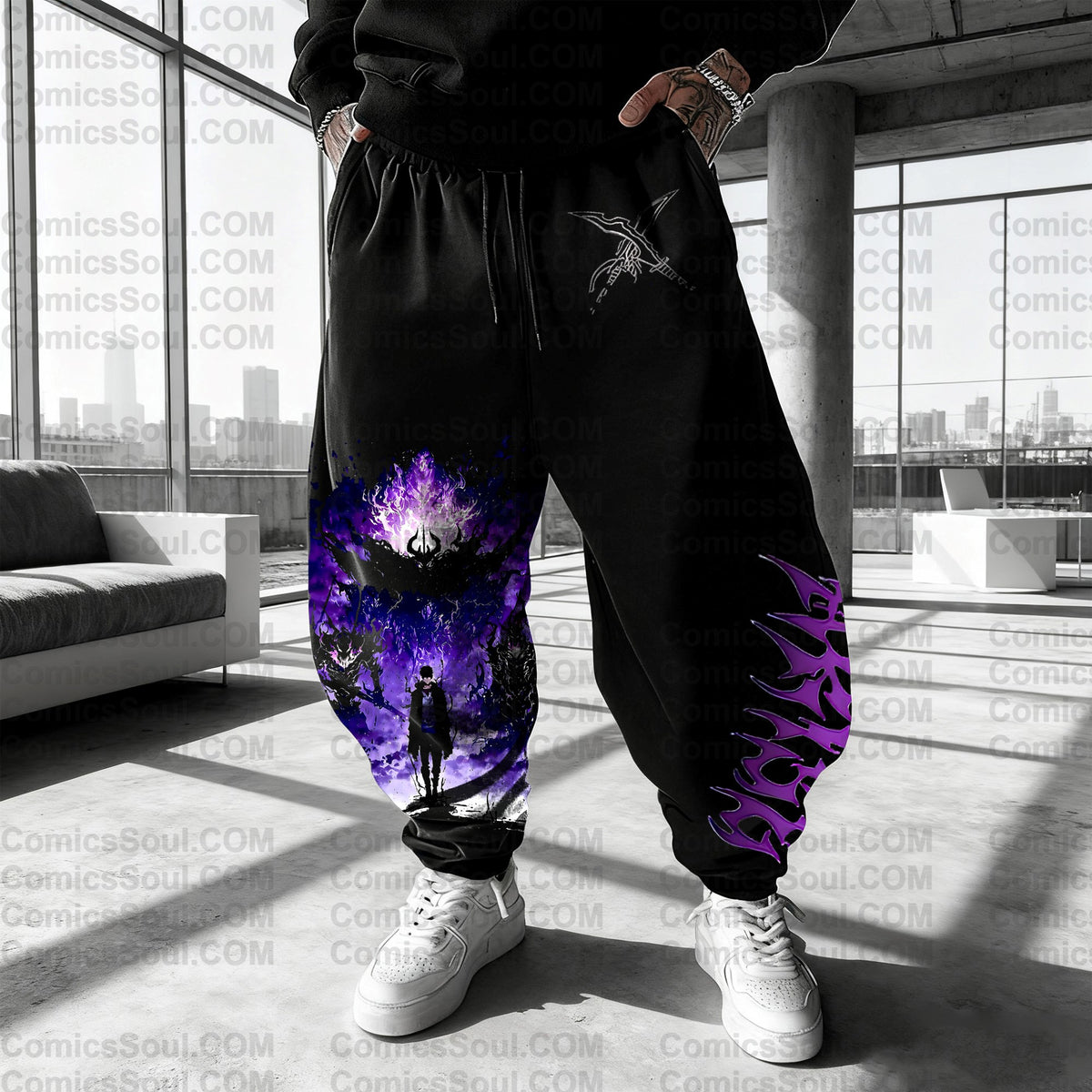 SL-Unisex Anime Inspired Vintage Plush Pants