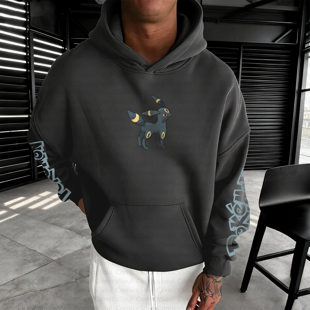 PKM-Unisex Anime Inspired Vintage Plush Hoodie