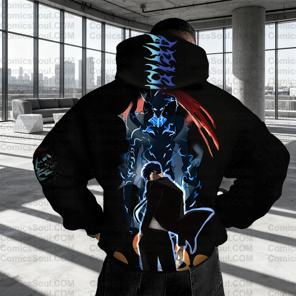 SL-Unisex Anime Graphic Streetwear Wintage Plush Hoodie