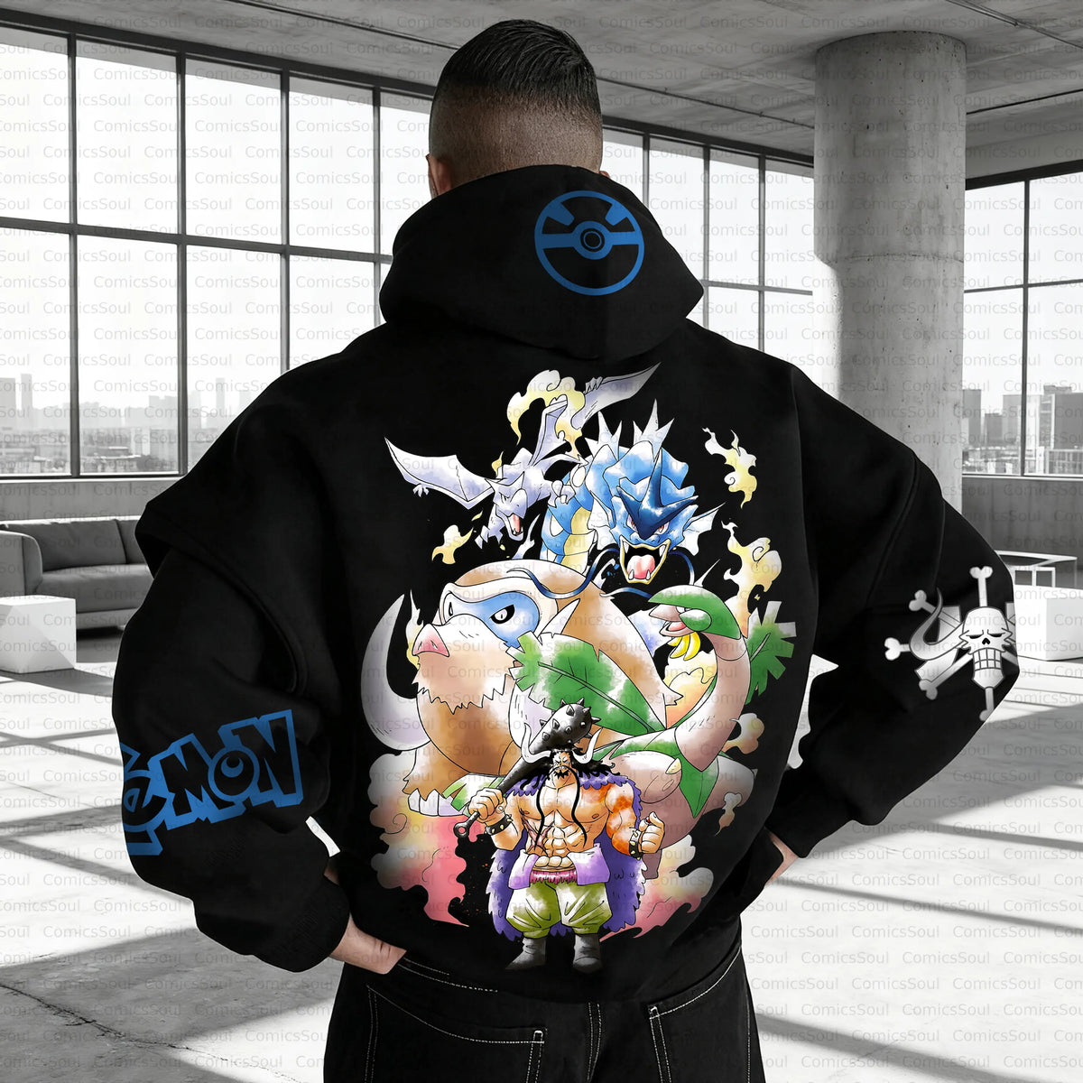 PKM-Unisex Anime Inspired Vintage Plush Hoodie