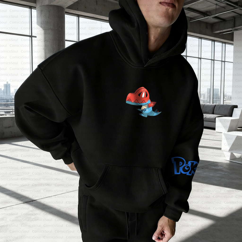 PKM-Unisex Anime Inspired Vintage Plush Hoodie