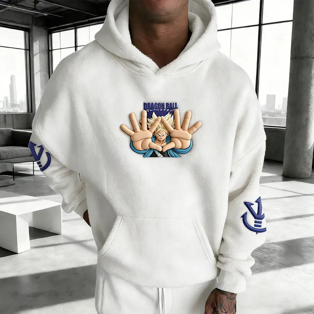Dragon Ball Color Blocked Plush Hoodie