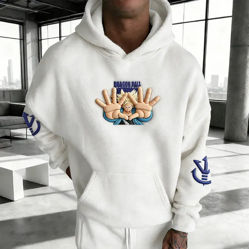 Dragon Ball Color Blocked Plush Hoodie