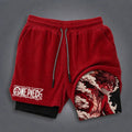 One Piece Unisex Double-layer Shorts With Anime Print