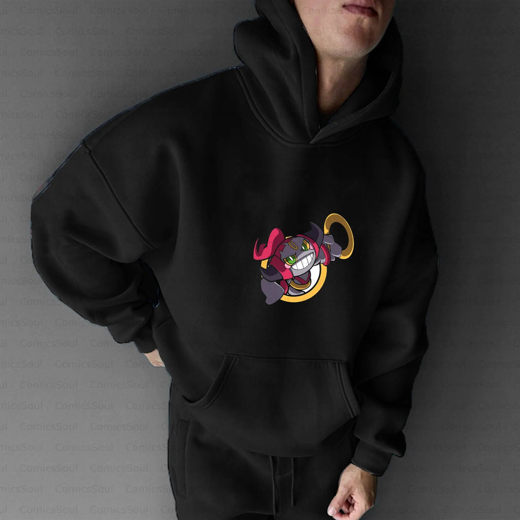 PKM-Plus Velvet Unisex Anime Graphic Streetwear Vintage Hoodie