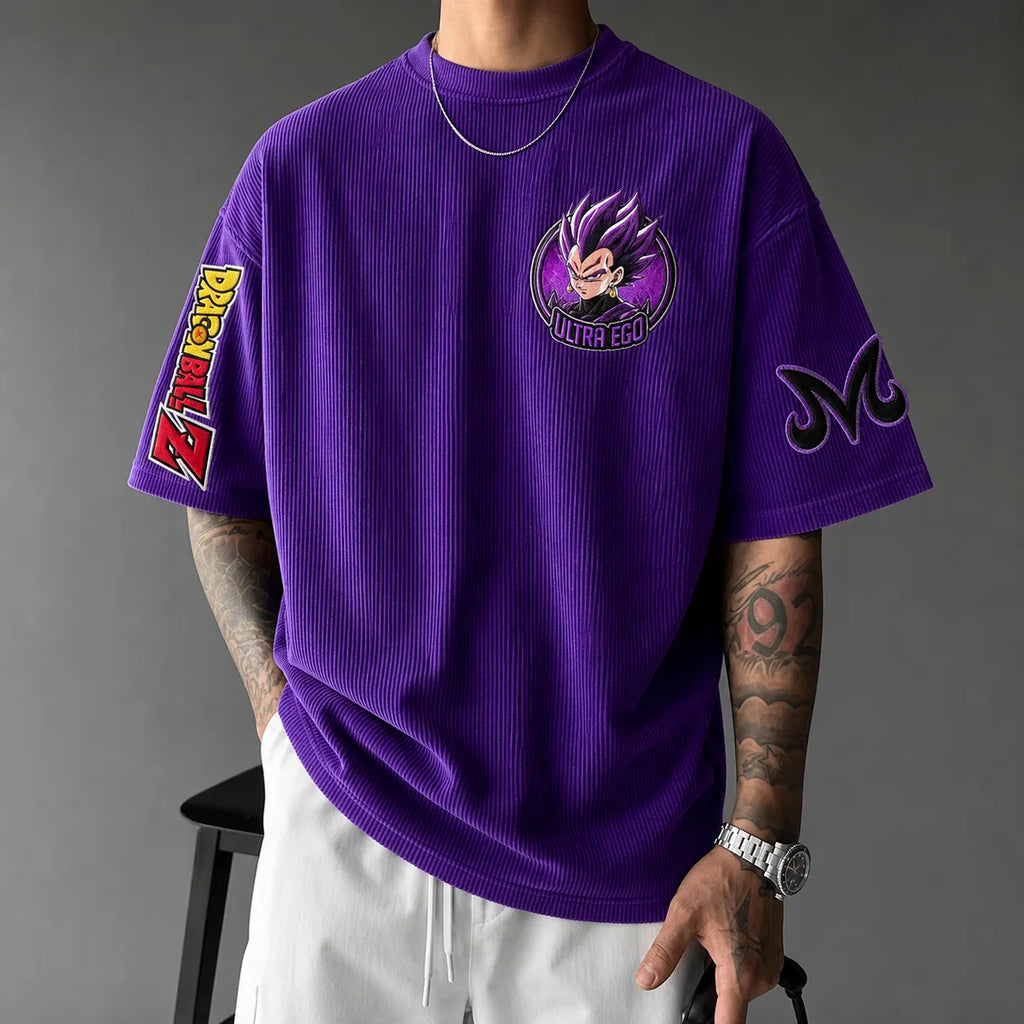 Dragon Ball Unisex Short-Sleeve Corduroy T-Shirt With Anime Print