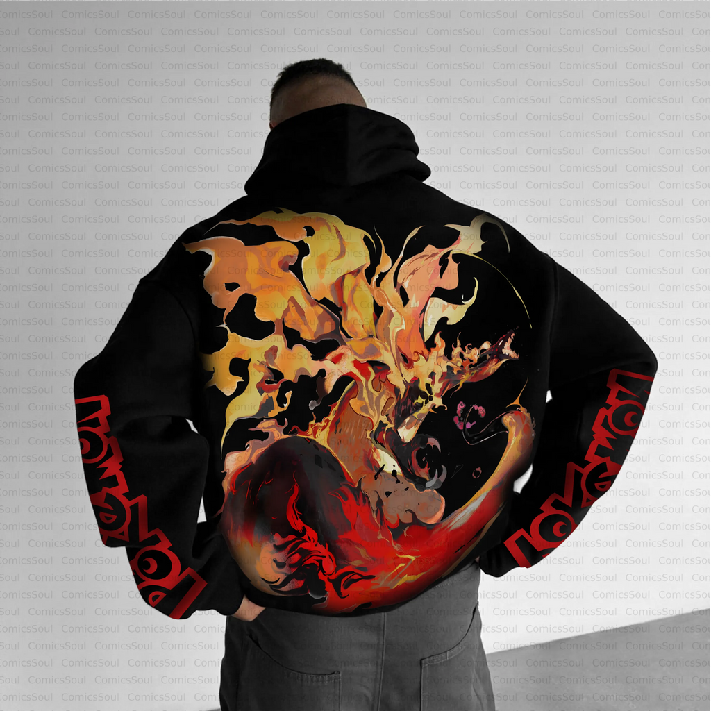 PKM-Unisex Anime Inspired Vintage Plush Hoodie