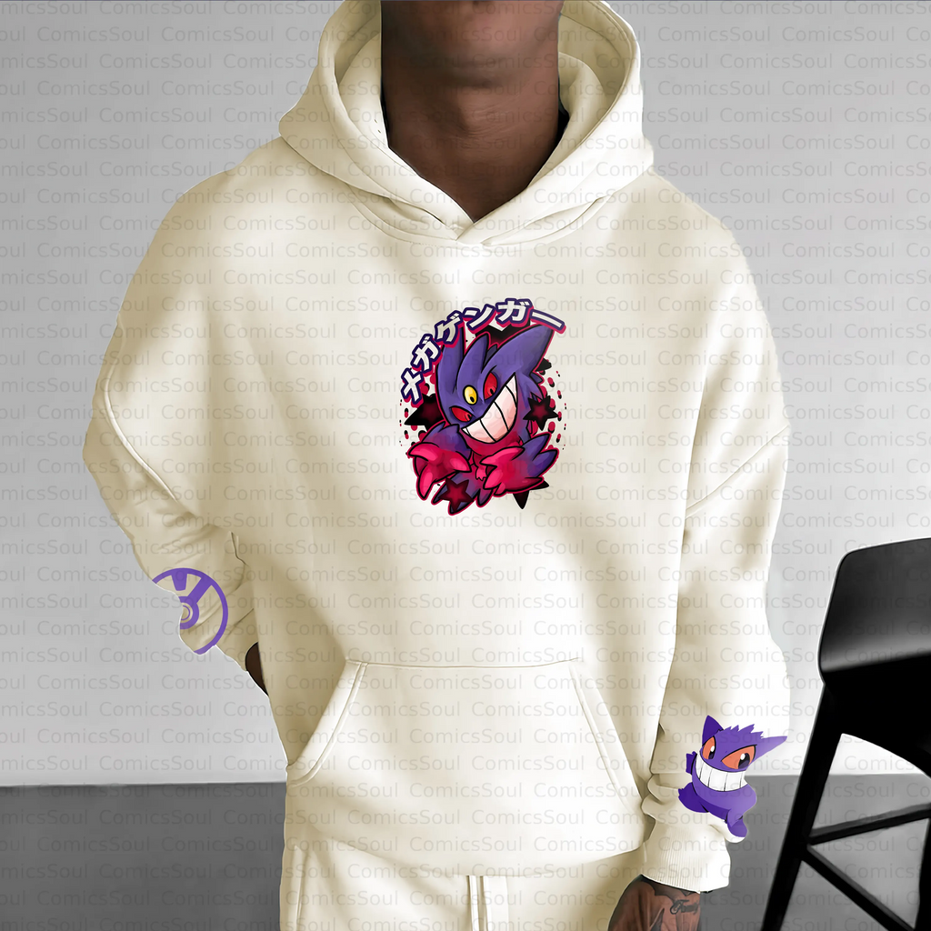 PKM-Unisex Anime Inspired Vintage Plush Hoodie