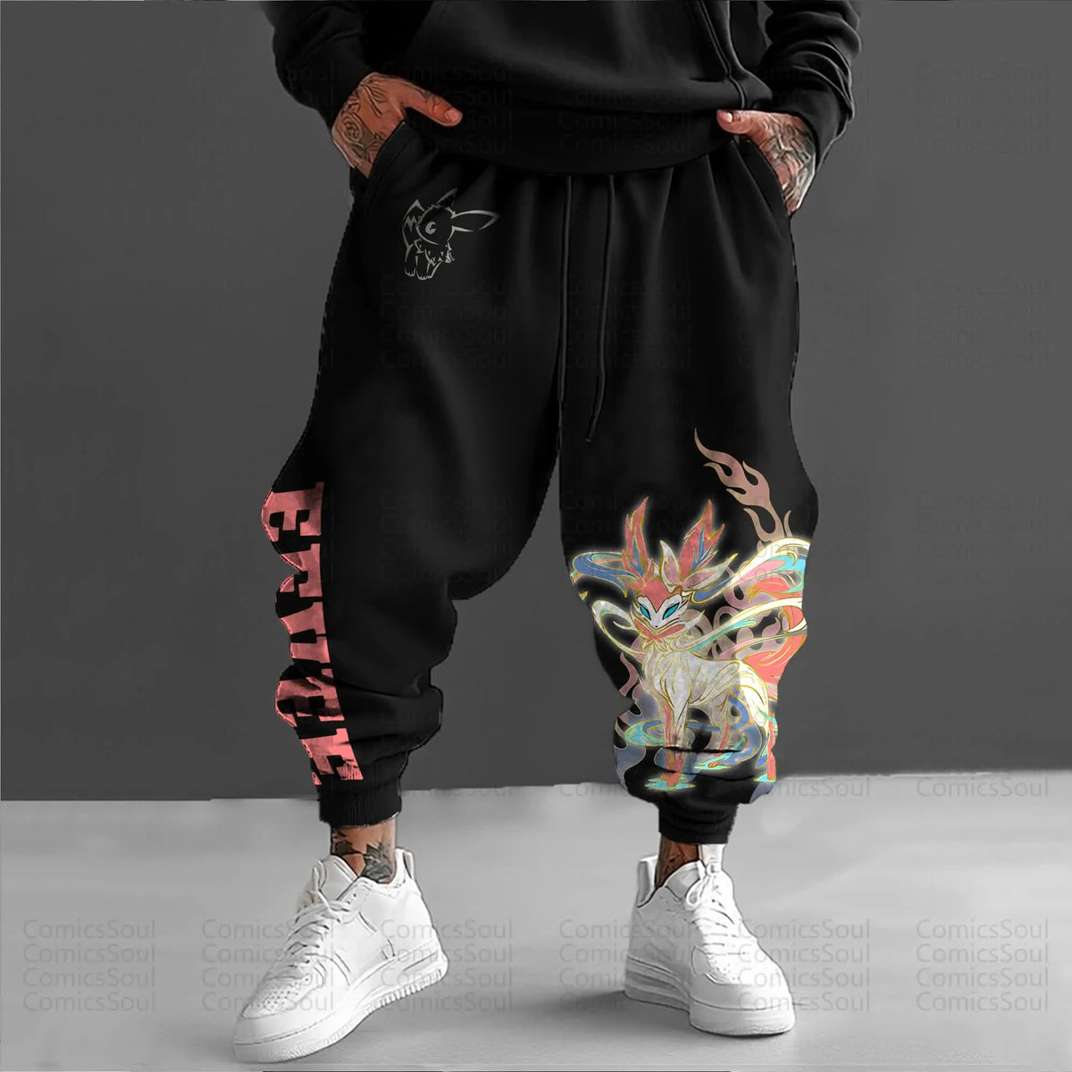 PKM-Unisex Anime Inspired Vintage Pants